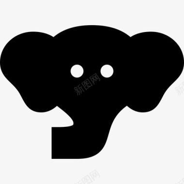大象动物7填充图标图标