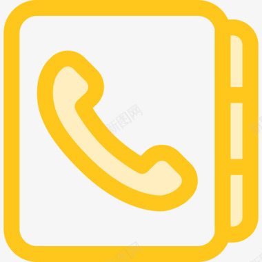 电话簿通讯11黄色图标图标