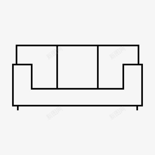 沙发家用客厅图标svg_新图网 https://ixintu.com 客厅 家具 家居用品 家用 座位 椅子 沙发