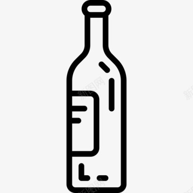 酒瓶美食线工艺线状图标图标
