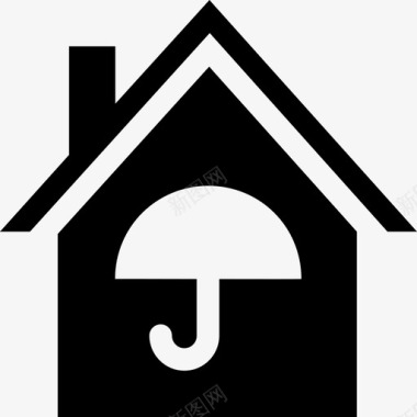 房屋建筑物财产保护图标图标