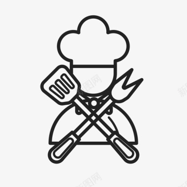 厨师烹饪法语图标图标