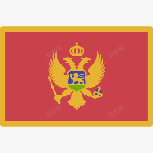 黑山国际旗帜长方形图标svg_新图网 https://ixintu.com 国际旗帜 长方形 黑山