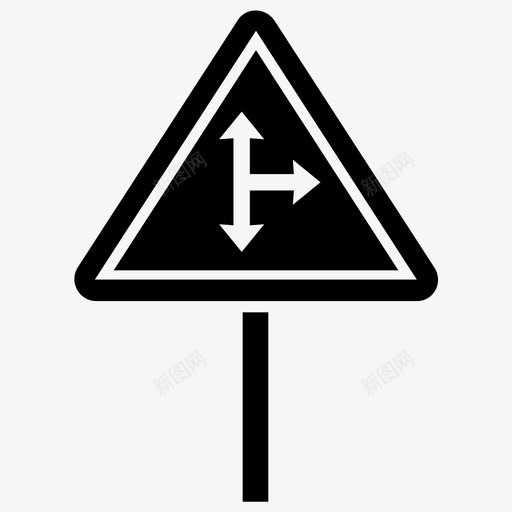 道路方向方向标志行驶方向图标svg_新图网 https://ixintu.com 三叉路 交通方向 分叉路 方向标志 行驶方向 道路方向 道路标志和交叉路口标志符号图标 道路选择