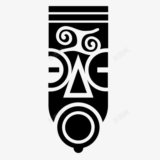 kwatakyeatiko面具非洲艺术图标svg_新图网 https://ixintu.com kwatakyeatiko面具 加纳 土著 艺术 非洲 非洲面具