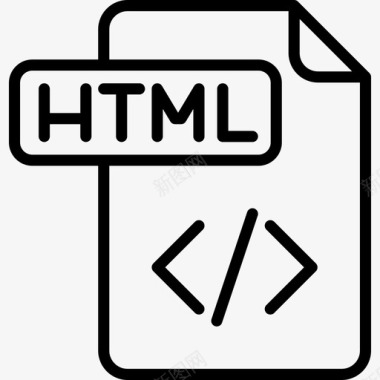 HTML文档编程线工艺线性图标图标