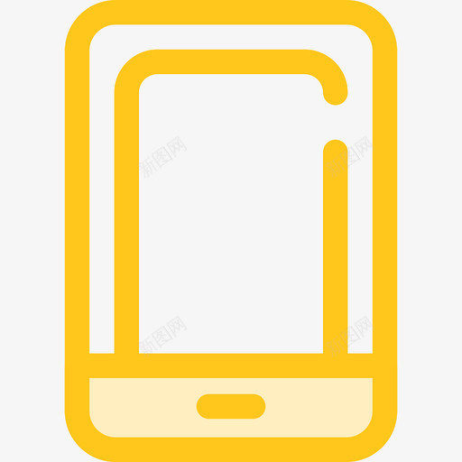 智能手机商务和办公3黄色图标svg_新图网 https://ixintu.com 商务和办公3 智能手机 黄色