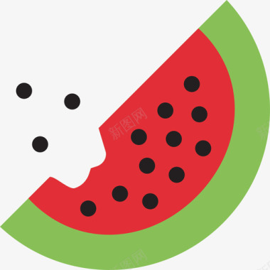 西瓜美食套餐平板图标图标