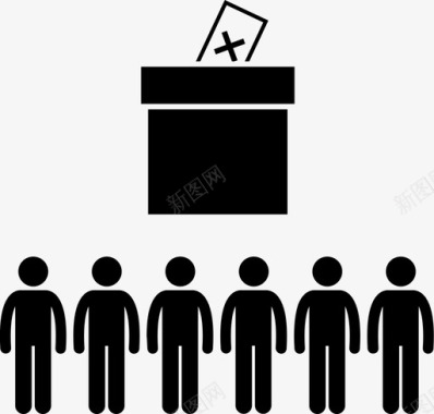 民主国家投票箱民主图标图标