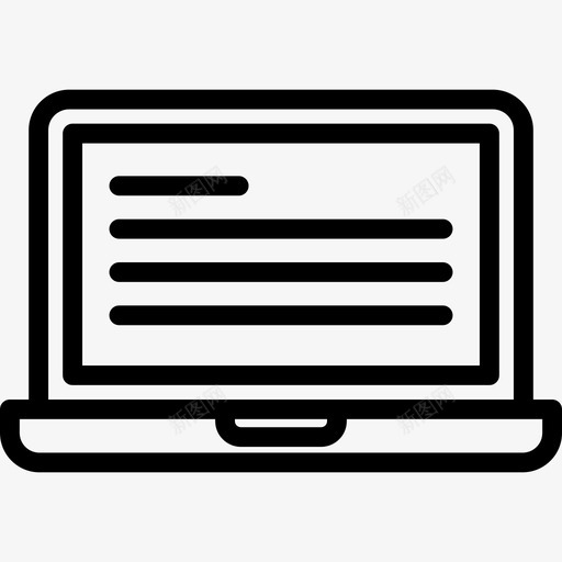 笔记本电脑学校线性图标svg_新图网 https://ixintu.com 学校 笔记本电脑 线性