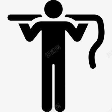 承运人建筑工人填充图标图标