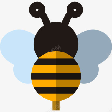 蜜蜂动物6扁平图标图标