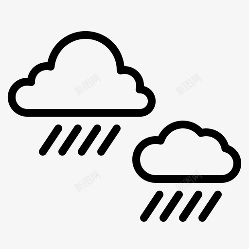 云概念界面雨图标svg_新图网 https://ixintu.com 云概念 咖啡 标志 用户界面 界面 雨