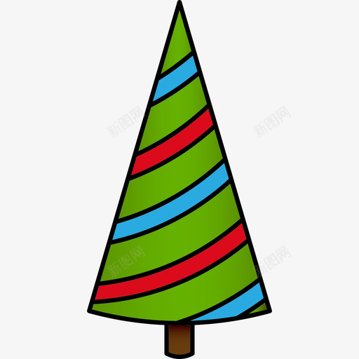 圣诞树大自然线形圣诞树图标svg_新图网 https://ixintu.com 圣诞树 大自然 线形圣诞树