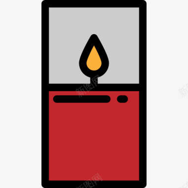 蜡烛墨西哥元素6线颜色图标图标