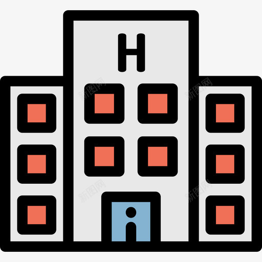 酒店房地产颜色线条颜色图标svg_新图网 https://ixintu.com 房地产颜色 线条颜色 酒店