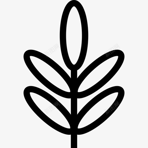 相思树花和叶线形图标svg_新图网 https://ixintu.com 相思树 线形 花和叶