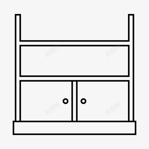 图书馆家具家居图标svg_新图网 https://ixintu.com 图书馆 室内 家具 家居 家居系列 衣柜