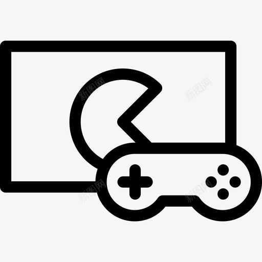 游戏机线性游戏元素线性图标svg_新图网 https://ixintu.com 游戏机 线性 线性游戏设计元素