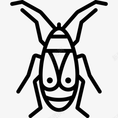 梨科昆虫线状图标图标
