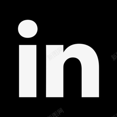 Linkedin坚实的社交媒体标识填充图标图标