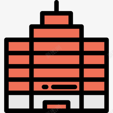 办公室房地产颜色线条颜色图标图标
