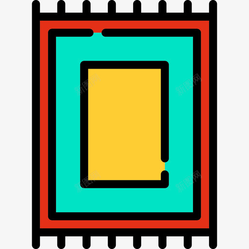 地毯线性古埃及元素线性颜色图标svg_新图网 https://ixintu.com 地毯 线性古埃及元素 线性颜色