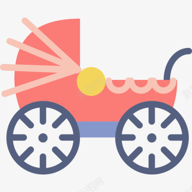 婴儿车婴儿系列平板图标图标