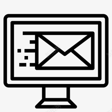 电子邮件计算机信封图标图标