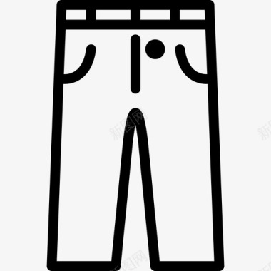 裤子衣服时尚线性图标图标