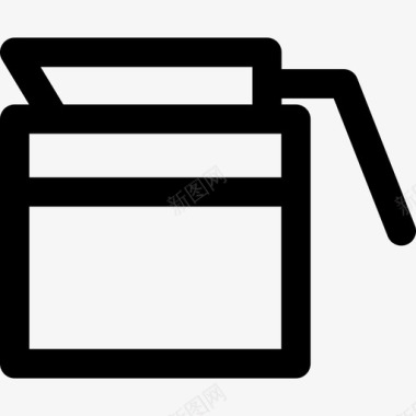 咖啡罐食品和烹饪直系图标图标