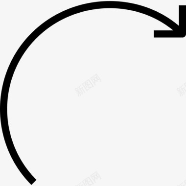 曲线箭头系统图标集浅圆角图标