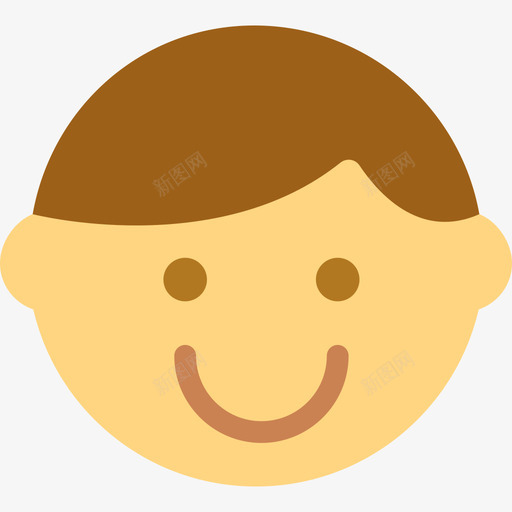 快乐表情设置平坦图标svg_新图网 https://ixintu.com 平坦 快乐 表情设置