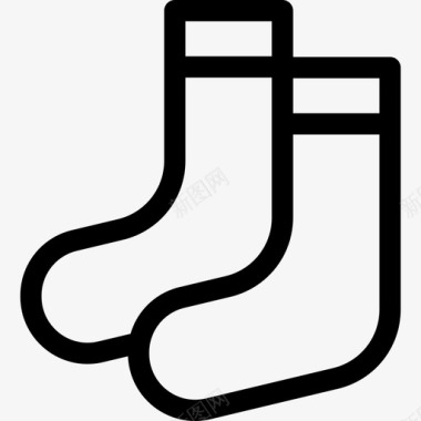 袜子时尚线性洗衣符号图标图标