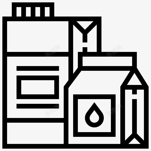 牛奶饮料盒子图标svg_新图网 https://ixintu.com 果汁 牛奶 盒子 纸箱 饮料 饮料生产线