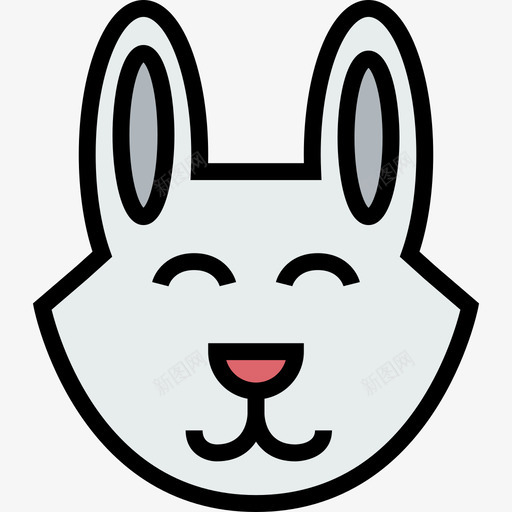 复活节兔子假日5线性颜色图标svg_新图网 https://ixintu.com 假日5 复活节兔子 线性颜色