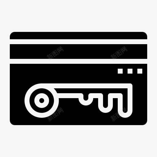 钥匙卡客房保安图标svg_新图网 https://ixintu.com 保安 客房 酒店服务黑色 钥匙卡