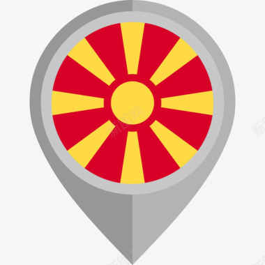 马其顿共和国国旗圆形图标图标