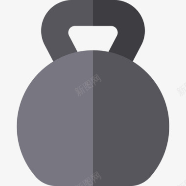 壶铃健身和器械颜色扁平图标图标