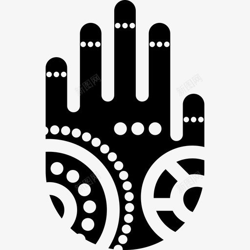 手绘指甲花坚实的印度教元素填充图标svg_新图网 https://ixintu.com 坚实的印度教元素 填充 手绘指甲花