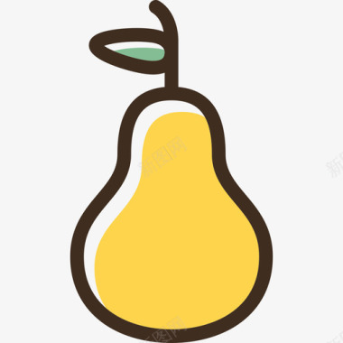 梨色套装食品图标图标