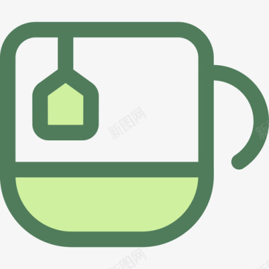 茶杯商务和办公室4维德图标图标