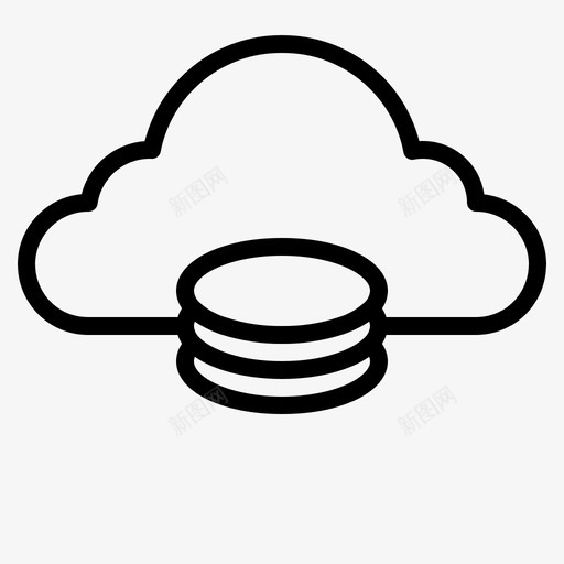 云概念数据库界面图标svg_新图网 https://ixintu.com 云概念 咖啡 数据库 用户界面 界面 符号