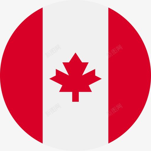 加拿大国旗圆形图标svg_新图网 https://ixintu.com 加拿大 国旗 圆形