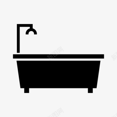 浴缸盥洗室家具雕刻图标图标