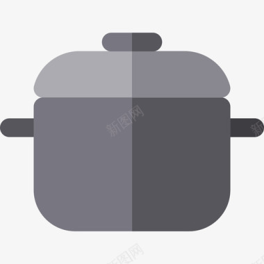 锅家用色扁平图标图标