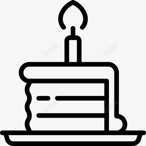 生日蛋糕片生日派对1直系图标svg_新图网 https://ixintu.com 生日派对1 生日蛋糕片 直系