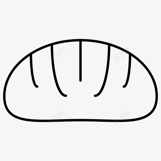 面包长棍面包食物轮廓图标svg_新图网 https://ixintu.com 长棍面包 面包 食物轮廓图标