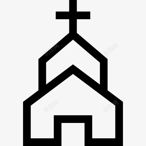 教堂建筑混合的旅游元素图标svg_新图网 https://ixintu.com 建筑 教堂 混合的旅游元素