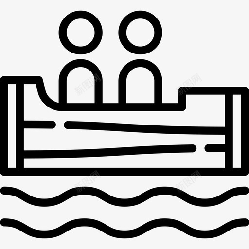 原木骑乘游乐园线船直线型图标svg_新图网 https://ixintu.com 原木骑乘 游乐园线船 直线型